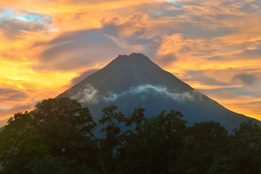 Arenal Volcano view from La Fortuna, Costa Rica